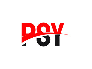 PSY Letter Initial Logo Design Vector Illustration