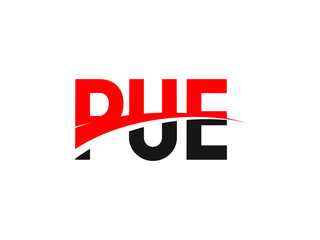 PUE Letter Initial Logo Design Vector Illustration