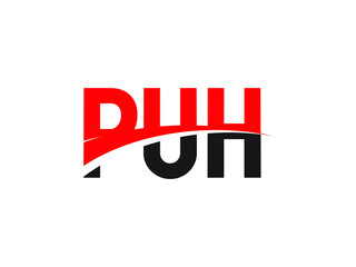 PUH Letter Initial Logo Design Vector Illustration