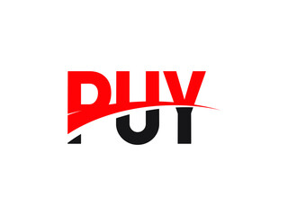 PUY Letter Initial Logo Design Vector Illustration