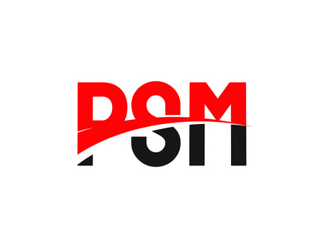 PSM Letter Initial Logo Design Vector Illustration