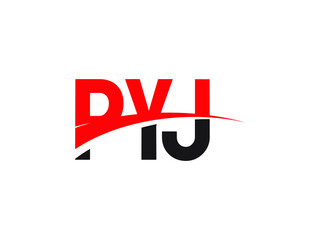 PYJ Letter Initial Logo Design Vector Illustration