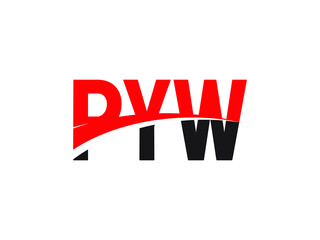 PYW Letter Initial Logo Design Vector Illustration