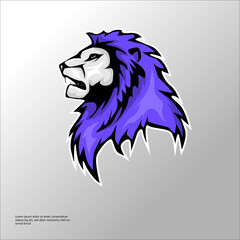 Lion Head Logo Vector Template Illustration Desig