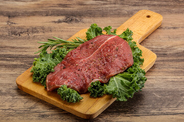 Raw beef steak for grill