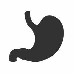 Vector human stomach icon isolated on white background. Vector illustration