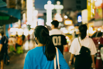 people in the street at Yaowarat