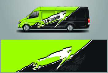 Car Wrap Company Design Vector. Graphic background designs for vehicle van livery 