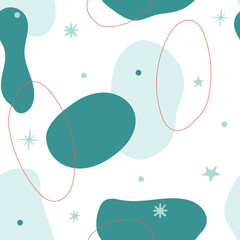 Abstract shapes seamless pattern.