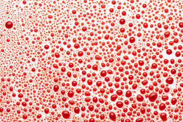 bloody drops on a white background texture. bubbles in red water