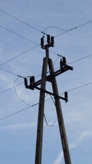 power lines on a pole