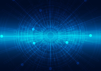 Obraz premium Circuit technology background with hi-tech digital
