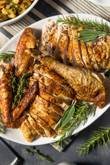 Festive Thanksgiving Day Turkey Dinner
