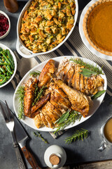 Festive Thanksgiving Day Turkey Dinner