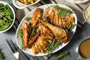 Festive Thanksgiving Day Turkey Dinner