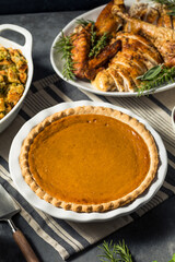 Healthy Homemade Thanksgiving Day Pumpkin Pie