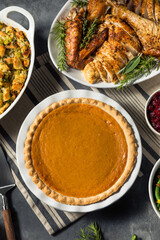 Healthy Homemade Thanksgiving Day Pumpkin Pie