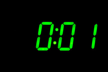 eighties time  alarm clock led display green back to the future timer