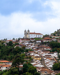 Fototapeta na wymiar View of the Church of Santa Efigênia, Ouro Preto, Brazil