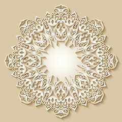 Abstract vector ornamental nature vintage frame.