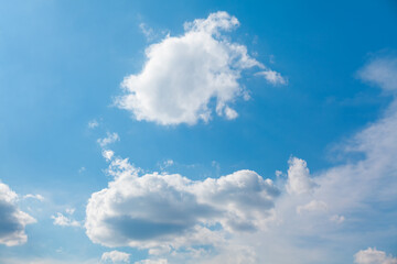 Fototapeta premium Blue sky clouds . White clouds of summer day 