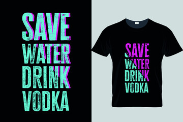 Corky funny vodka typography t-shirt design