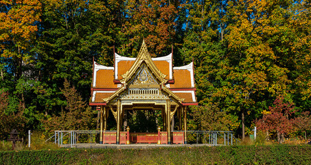Der Sala Thai Tempel im Park von Bad Homburg