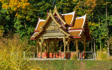 Der Sala Thai Tempel im Park von Bad Homburg