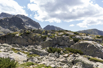 Landscape of Rila Mountain near The Scary lake, Bulgaria