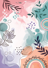 Color splash abstract background for design.Template banner and cover for social media ad, template special promo new arrival sale.