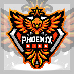 Phoenix mascot. esport logo design