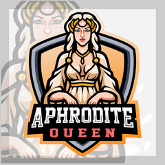 Aphrodite mascot. esport logo design 