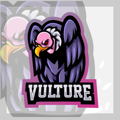 Vulture mascot. esport logo design