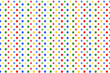 colorful rainbow polka dots seamless pattern retro stylish vintage white background