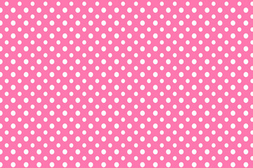 soft cute pink polka dots seamless pattern retro stylish vintage white background