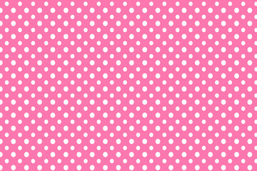 soft cute pink polka dots seamless pattern retro stylish vintage white background