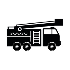 Emergency truck icon on white background. Flat emergency truck icon symbol sign from modern airport terminal collection for mobile concept and web apps design.