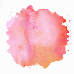 Watercolor paint spot isolated on white background. Minimalistic and luxury