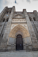 Cathedral of the Saviour, Avila. It is a Catholic church built in the late Romanesque and Gothic style