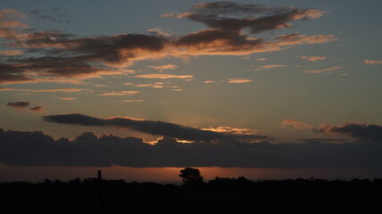 sunset in the mountains