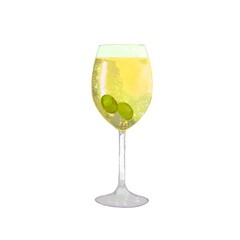 glass of white wine
