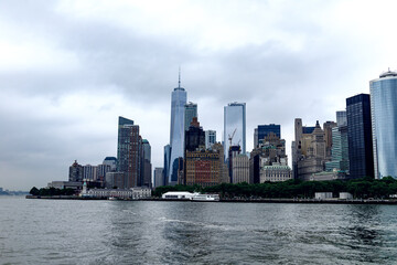 Fototapeta na wymiar West Lower Manhattan view from Hoboken, New Jersey