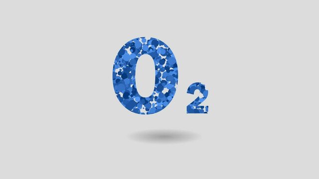 O2 Gas Formula Icon . Oxygen Air Molecule Logo.