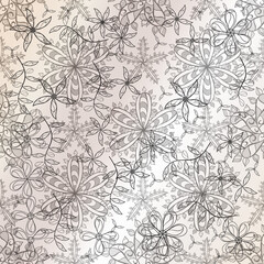 pattern with interesting doodles on colorfil background. Raster illustration.