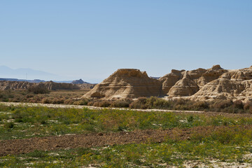 desert landscape of bardenas reales