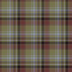Plaid seamless pattern. Vector background of textile ornament. Flat fabric design.