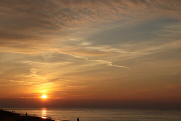 sunset over the sea