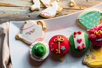 delicious handmade cakes and cookies, to share in a festive event