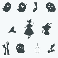 set of halloween icons