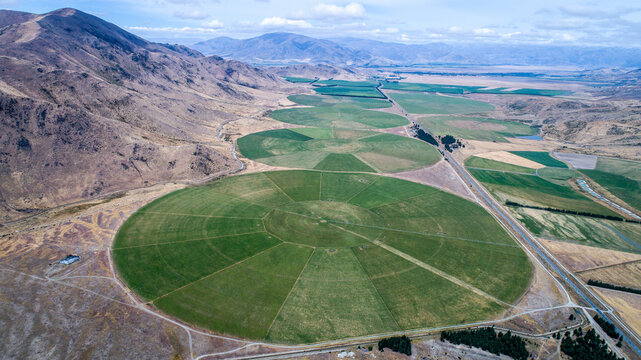 circle crop fields seen from above